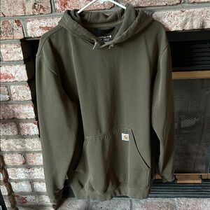 Carhartt Men's Loose Fit Green Hooded Pullover Men’s Size M
